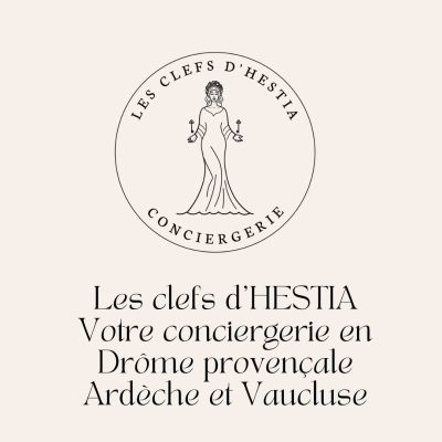 Logo de la conciergerie Les Clefs d’Hestia, partenaire d’Alice cheffe à domicile en Drôme provençale, Ardèche et Vaucluse